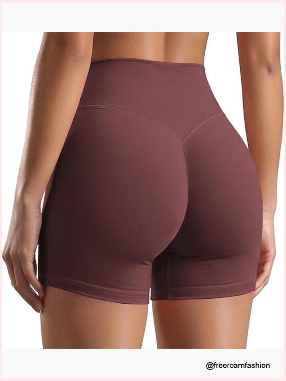 Hidden Scrunch Butt Lifting High Waist No Front Seam Yoga Biker Shorts 5in